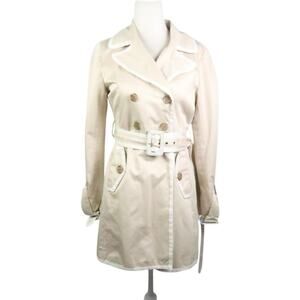 Banana Republic Khaki Tan Hip Length Trench Coat XS Petite